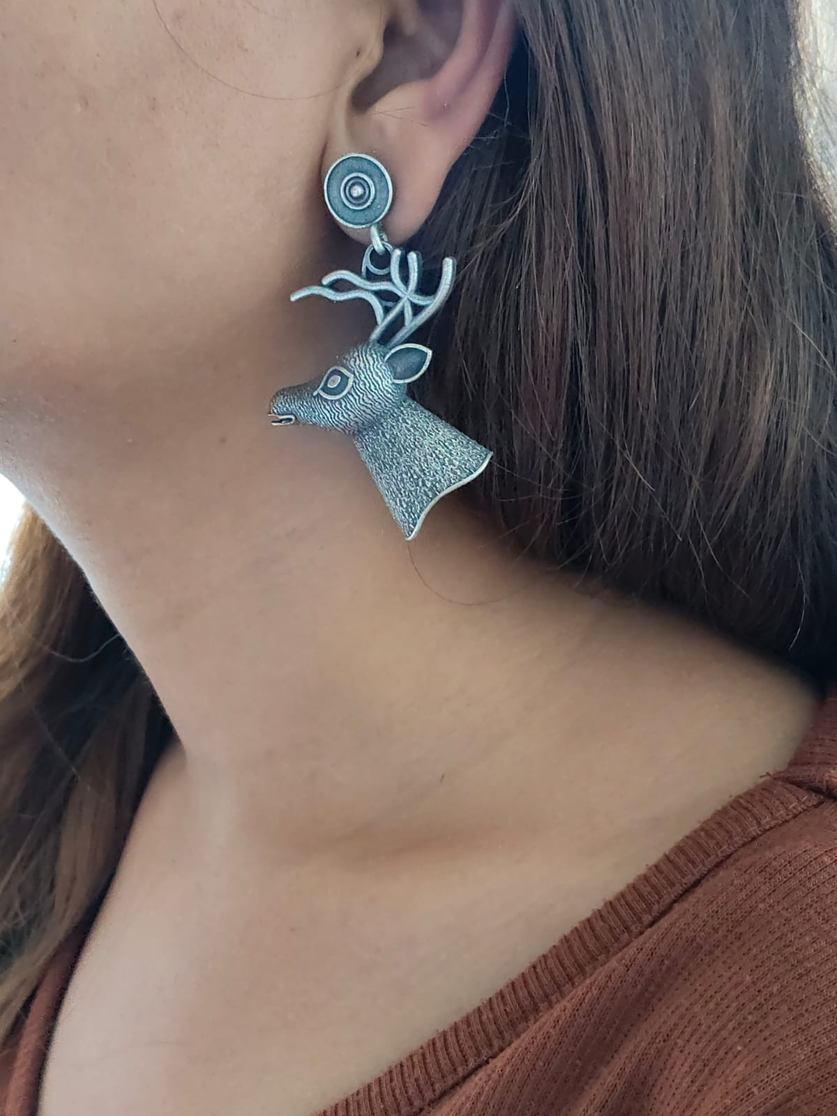Silver lookalike earrings 