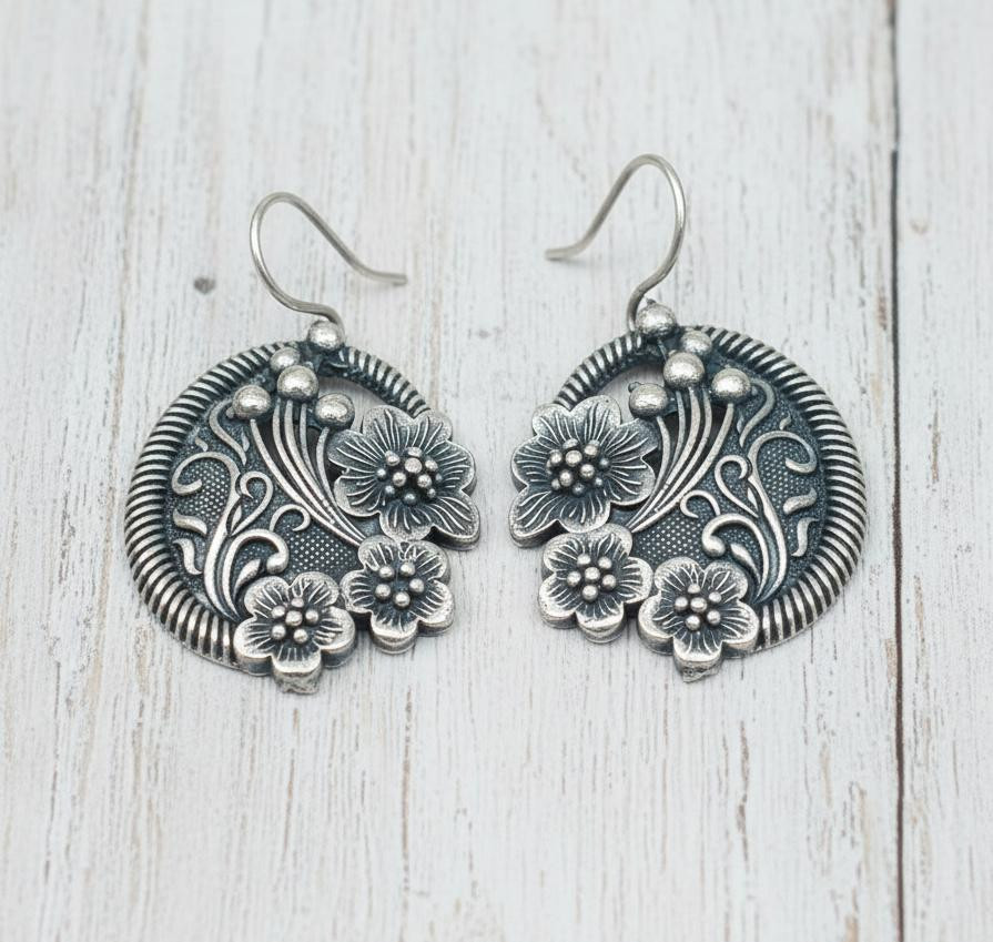 Silver lookalike earrings 