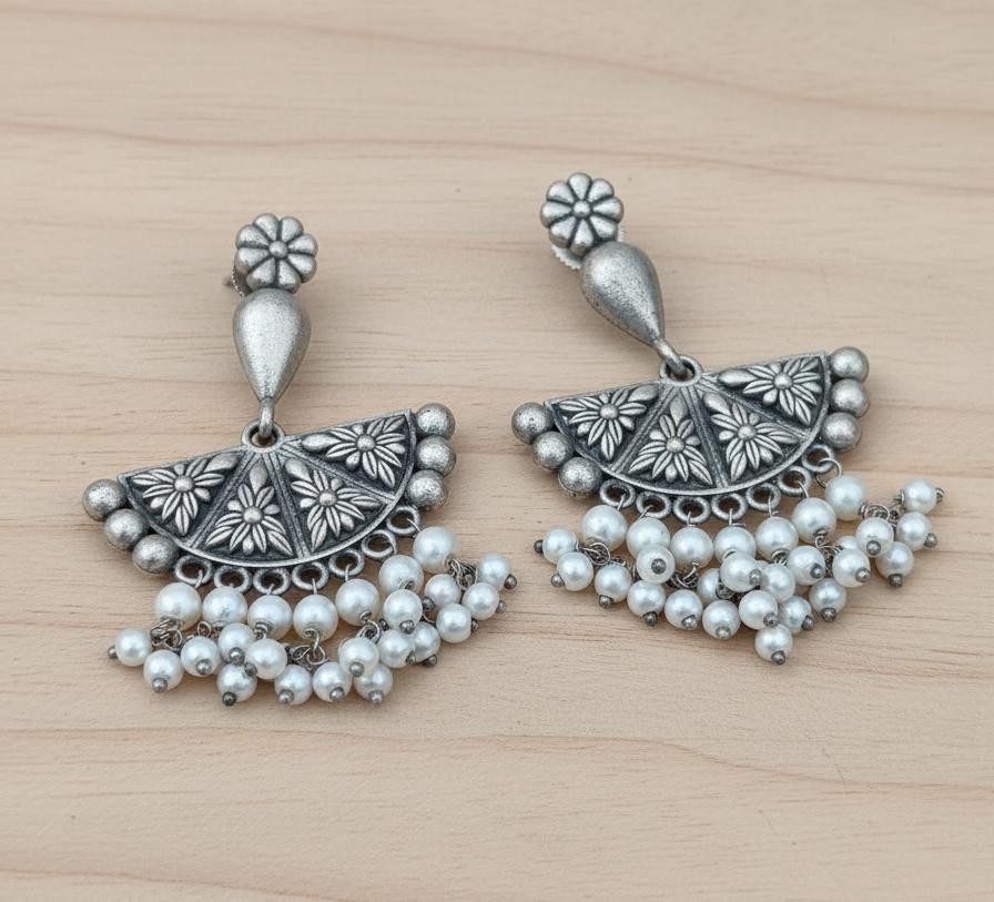 Silver lookalike earrings 