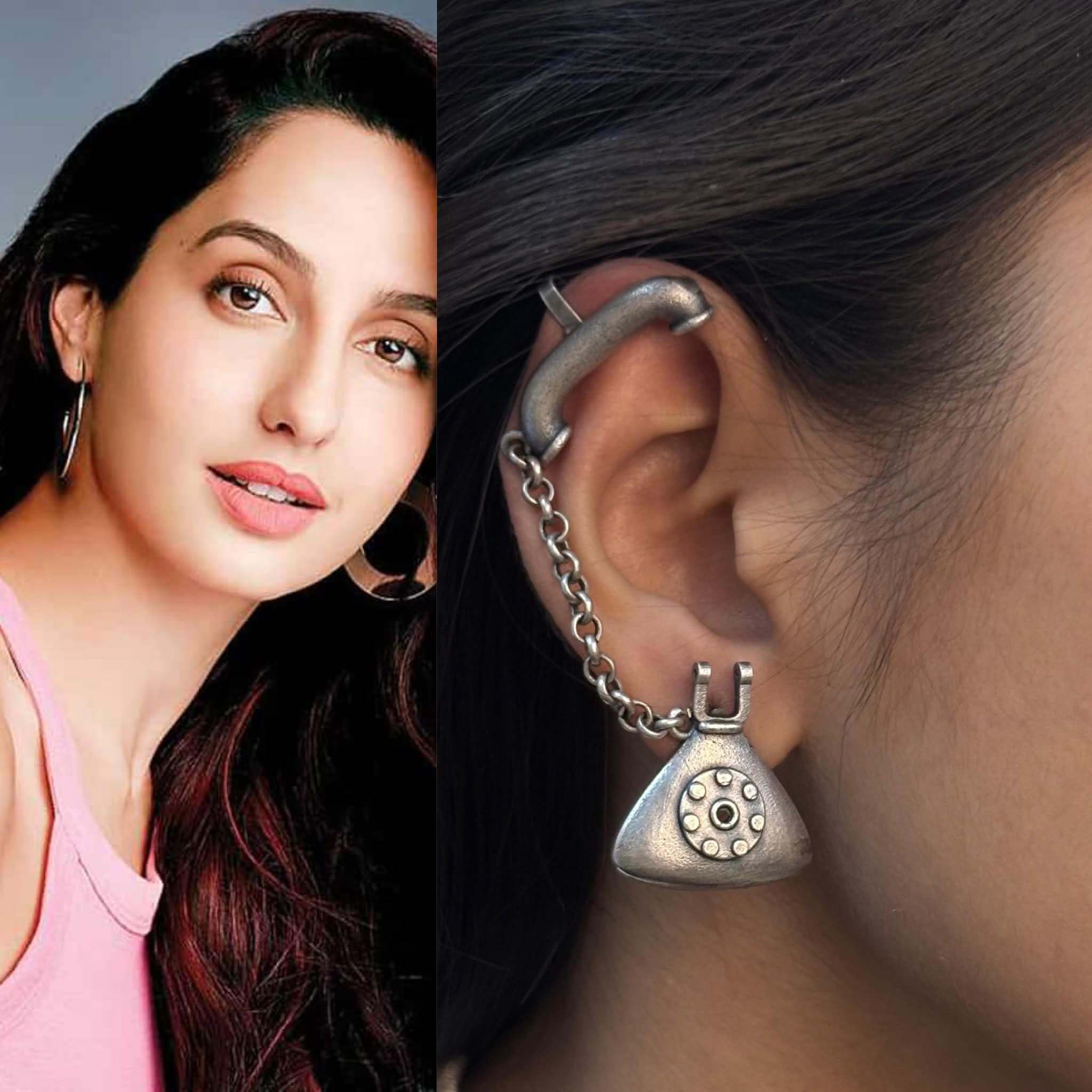 Silver lookalike earrings 