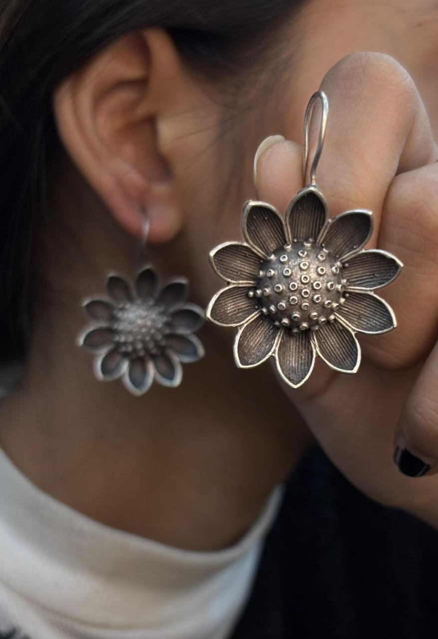 Silver lookalike earrings 