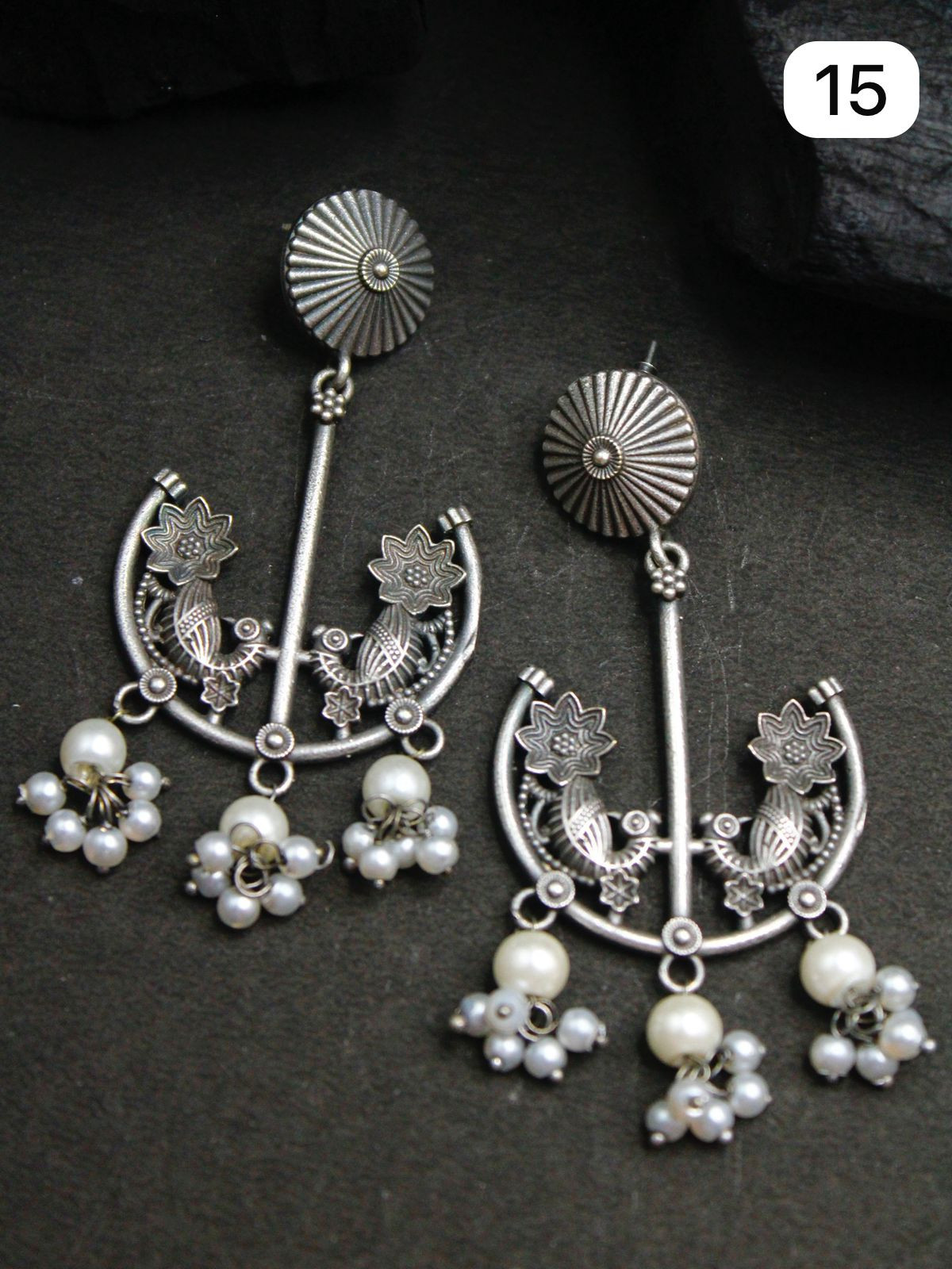 Silver lookalike earrings 