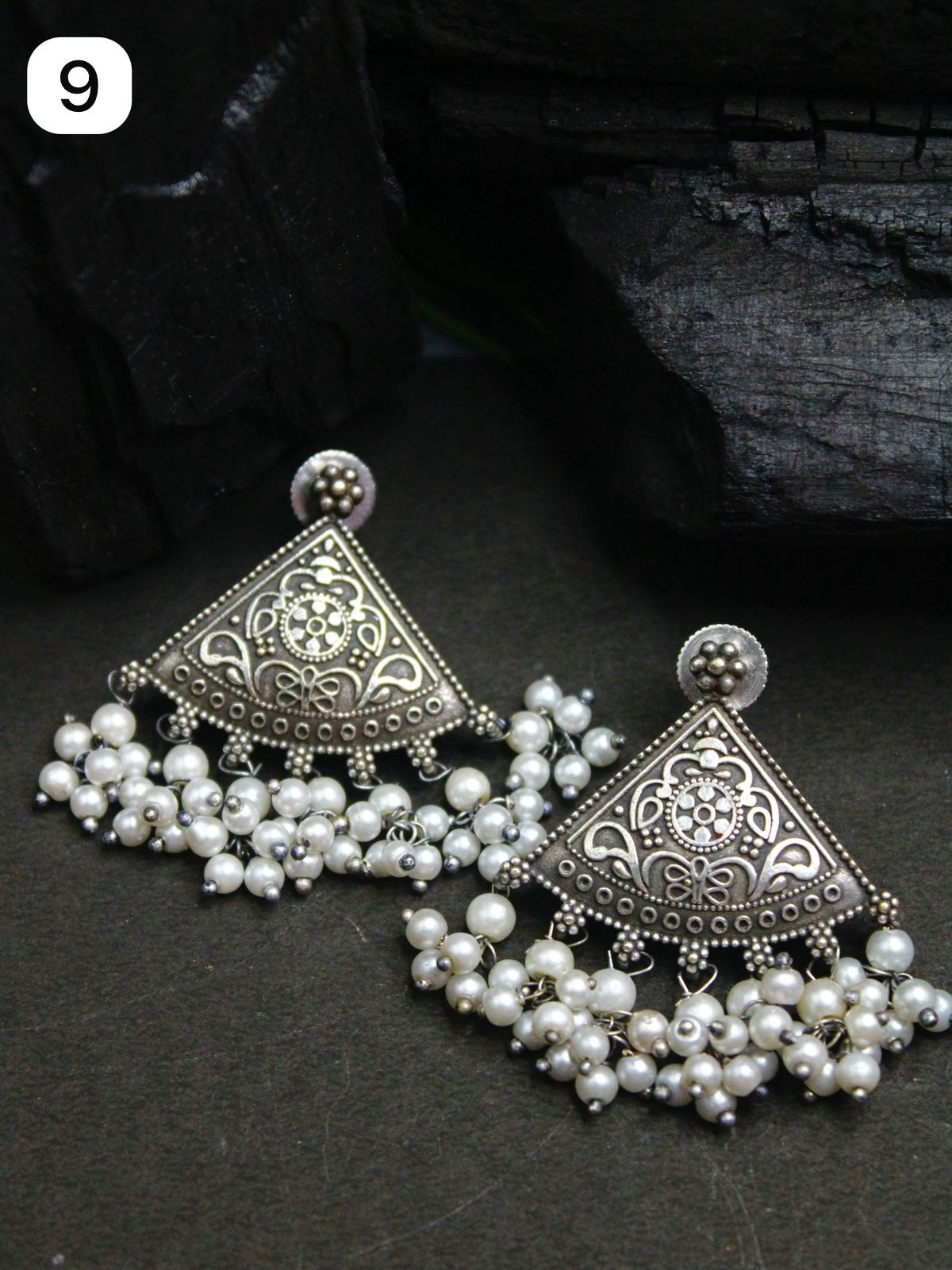 Silver lookalike earrings 